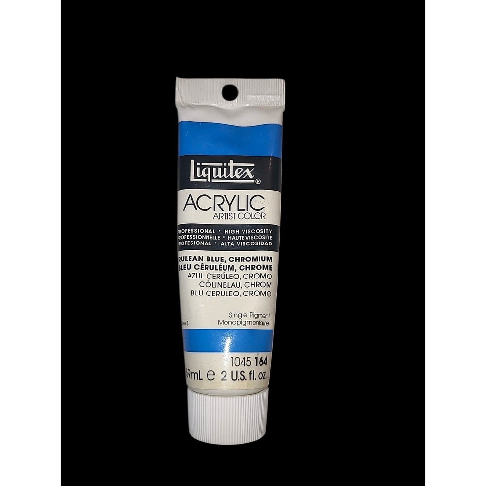 Liquitex Heavy Body‎ Acrylic Paint 2oz Cerulean Blue Chromium Artist